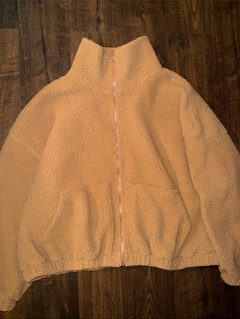 Old Navy Peach Teddy Zip-Up Jacket